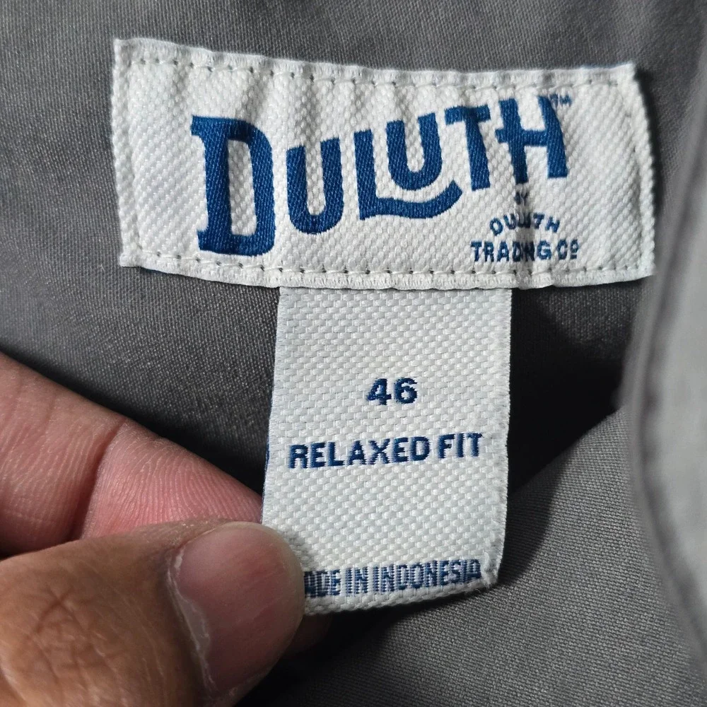Duluth Trading Co Mens Dry on the Fly Relaxed Fit Cargo Shorts Grey 46 46203